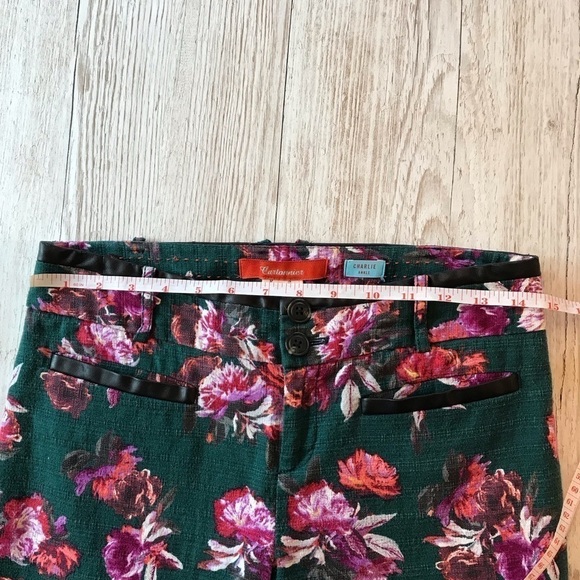 Anthropologie Cartonnier Floral Charlie Trouser Ankle Pants Women’s size 2 - Picture 10 of 15